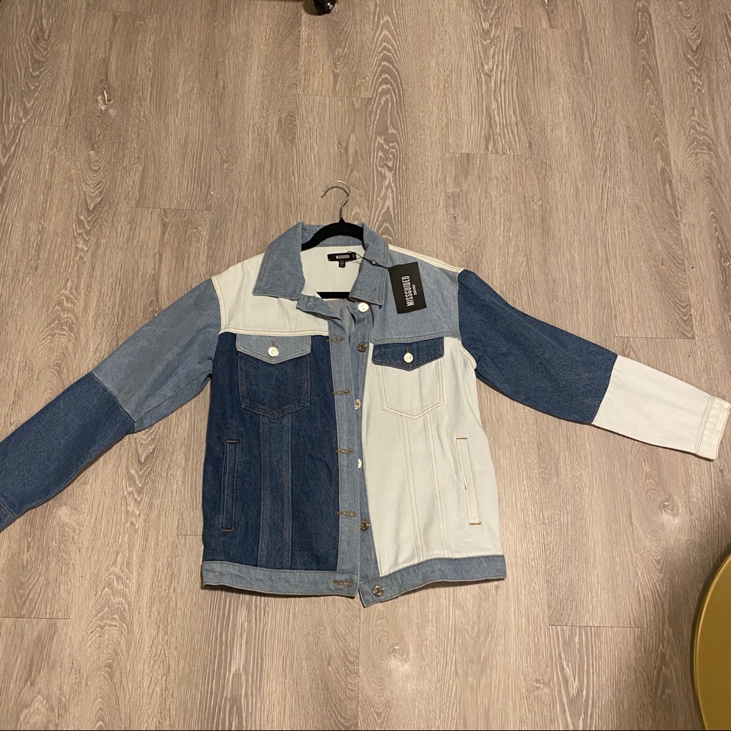 Nwt Misguided Patch Jean Jacket